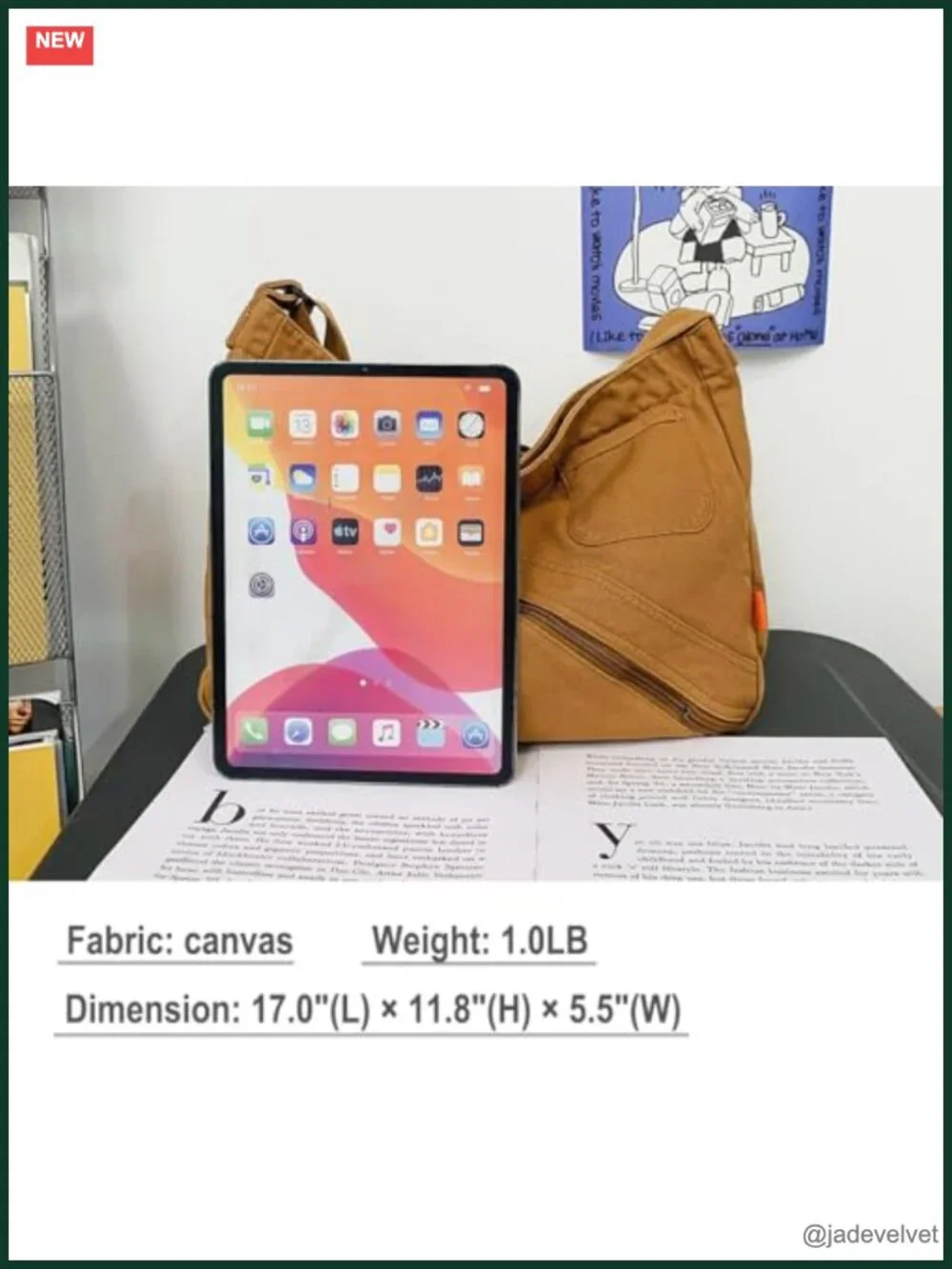 Canvas Hobo Crossbody Bag for Women Large Messenger Shoulder Bag